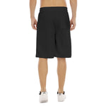 Black All-Over Print Men's Tether Loose Shorts