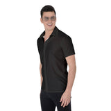 Black All-Over Print Men's Shirt