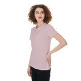 Pink All-Over Print Round Neck T-Shirt