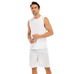 White All-Over Print Men's Basketball Suit