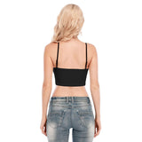 Black All-Over Print Women's Cami Tube Top