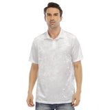 White All-Over Print Men's Polo Shirt | Velvet