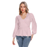 Pink All-Over Print Women's Long Sleeve Shirt