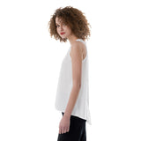 White All-Over Print Women's Loose Tank Top