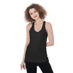 Black  All-Over Print Women's Racerback Tank Top