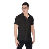 Black All-Over Print Men's Shirt