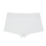 White All-Over Print Men's Short Boxer Briefs