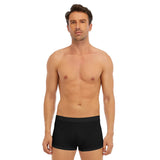 Black All-Over Print Men's Short Boxer Briefs