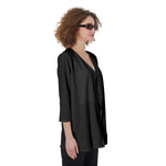 Black All-Over Print Women's Cardigan| JERSEY