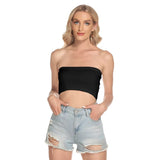 Black All-Over Print Women's Tube Top