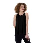 Black All-Over Print Women's Loose Tank Top