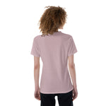 Pink All-Over Print V-neck Women's T-shirt