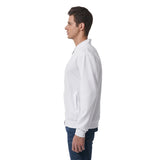 White All-Over Print Men's Jacket