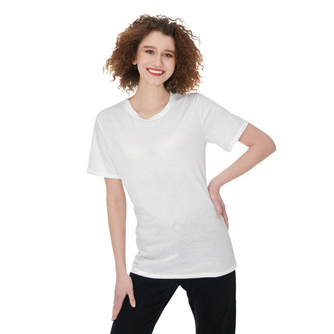 White All-Over Print Women'S O-Neck T-Shirt