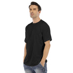 Black All-Over Print Men's O-neck Short Sleeve T-shirt