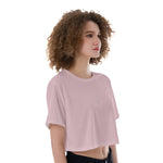 Pink All-Over Print Cropped T-Shirt