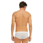 White All-Over Print Men's Short Underpant