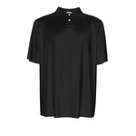 Black All-Over Print Men's Casual Polo Shirt