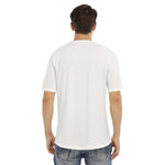 White All-Over Print Men's O-neck Short Sleeve T-shirt