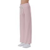 Pink All-Over Print Women's High-waisted Straight-leg Trousers