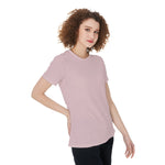 Pink All-Over Print Round Neck T-Shirt