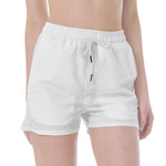 White All Over Print Wide Waistband Sport Shorts