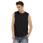 Black All-Over Print Men's O-neck Sleeveless Tank Top