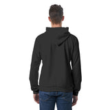 Black All-Over Print Men's Hoodie With Double-sides Print Hood