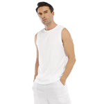 White All-Over Print Men's Sports Vest