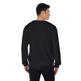 Black All-Over Print Men's Thicken Sweater