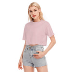 Pink All-Over Print Women's Cropped T-shirt | 190GSM Cotton