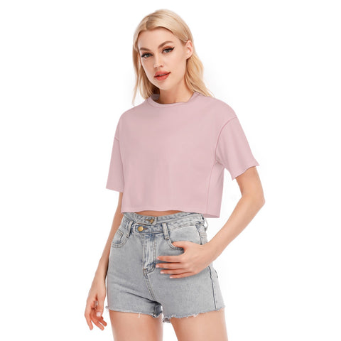 Pink All-Over Print Women's Cropped T-shirt | 190GSM Cotton