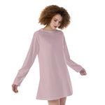 Pink All-Over Print Women's Raglan Sleeve Dress