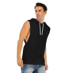 Black All-Over Print Men’s Hooded Tank Top