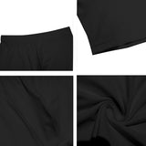 Black All-Over Print Men's Long Boxer Briefs