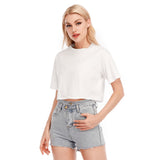 White All-Over Print Women's Cropped T-shirt | 190GSM Cotton