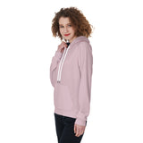 Pink All-Over Print Women's Raglan Pullover Hoodie