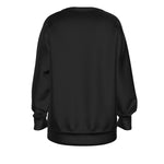 Black All-Over Print Women's Raglan Sleeve Sweatshirt