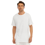 White All-Over Print Men's O-Neck T-Shirt | 190GSM Cotton