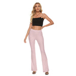 Pink All-Over Print Women's Skinny Flare Pants