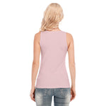 Pink All-Over Print Women's Skinny Sport Tank Top