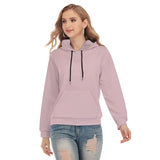 Pink All-Over Print Women's Slim Pullover Hoodie