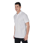 White All-Over Print Men's Polo Shirt