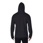 Black All-Over Print Men's Heavy Fleece Hoodie With Mask