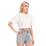 White All-Over Print Women's Cropped T-shirt | 190GSM Cotton