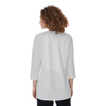 White All-Over Print Women's Cardigan| JERSEY