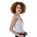 White All-Over Print Women's Lace Camisole