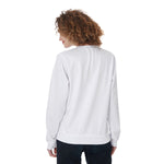 White All-Over Print Women's Loose Sweatshirt