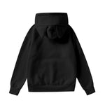 Black All-Over Print Women’s Hoodie With Decorative Ears