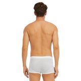 White All-Over Print Men's Short Boxer Briefs